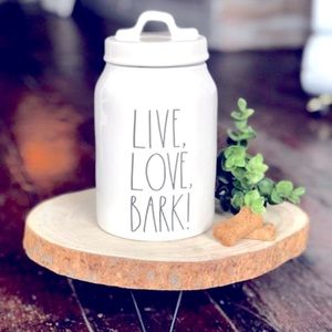 Rae Dunn live love bark canister